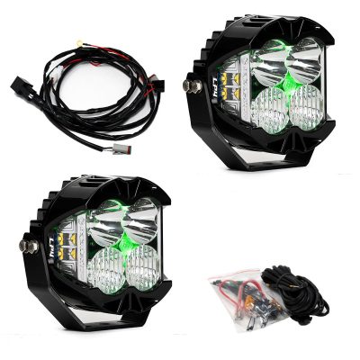 LP4 Pro LED Auxiliary Light Pod Pair Light Pattern Driving/Combo Color Clear Backlight