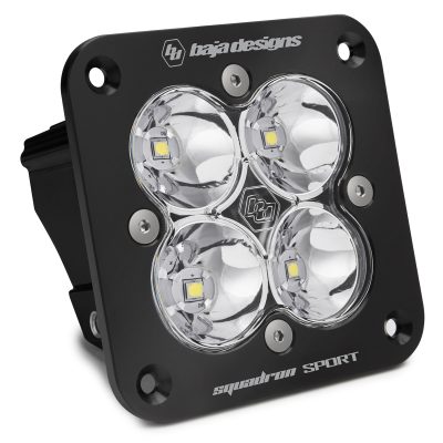 Flush Mount LED Spot Clear Black Squadron Sport